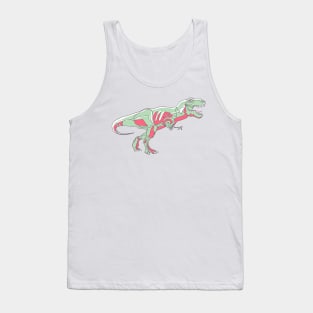 Hand drawn T-rex dinosaur vector illustration Tank Top